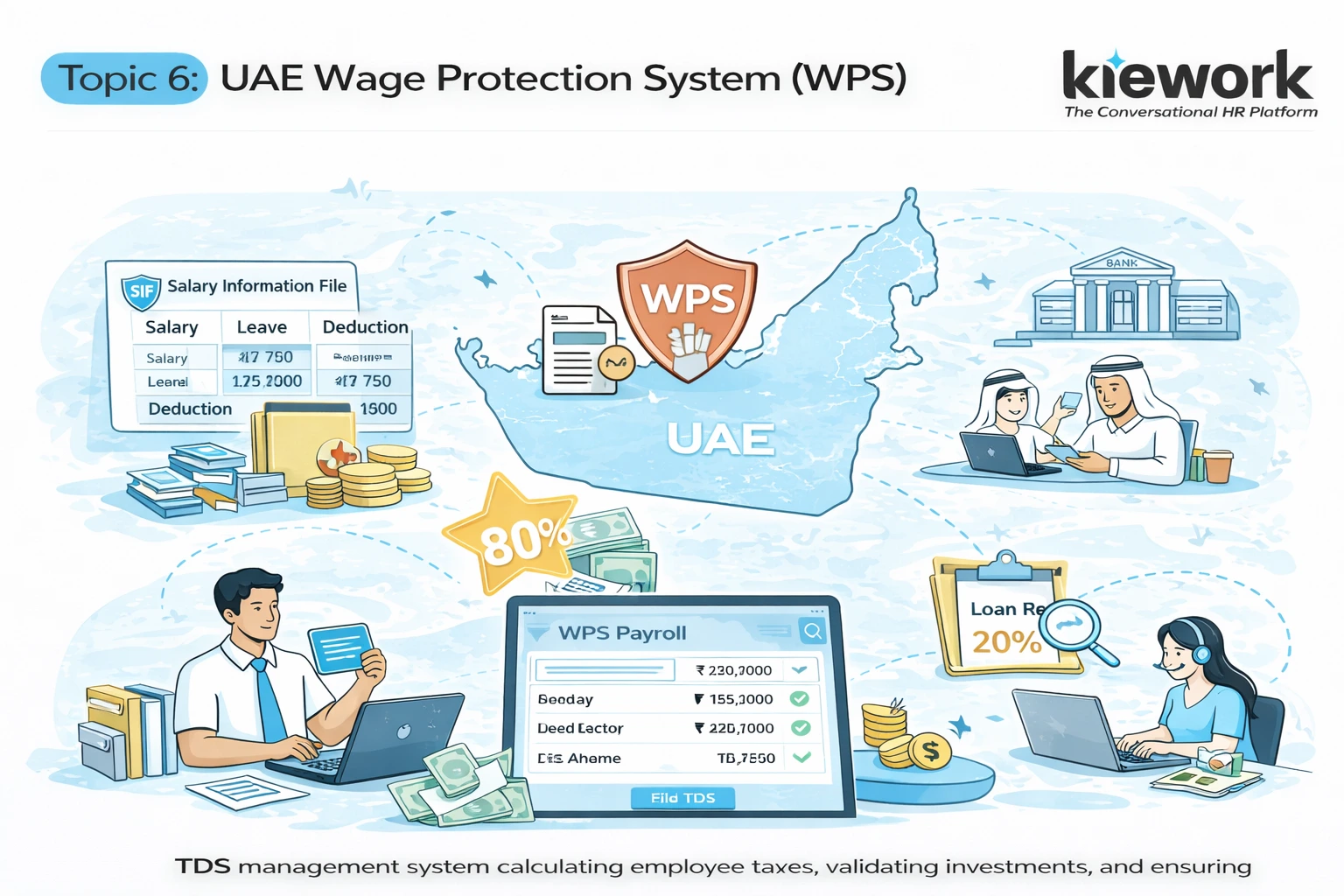 UAE payroll compliance system ensuring WPS salary rules, SIF validation, and timely employee payments